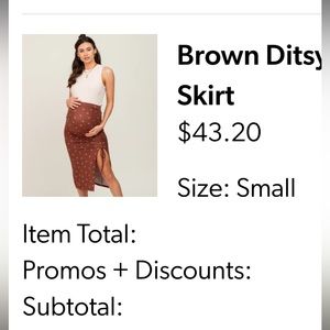Pinkblush maternity skirt